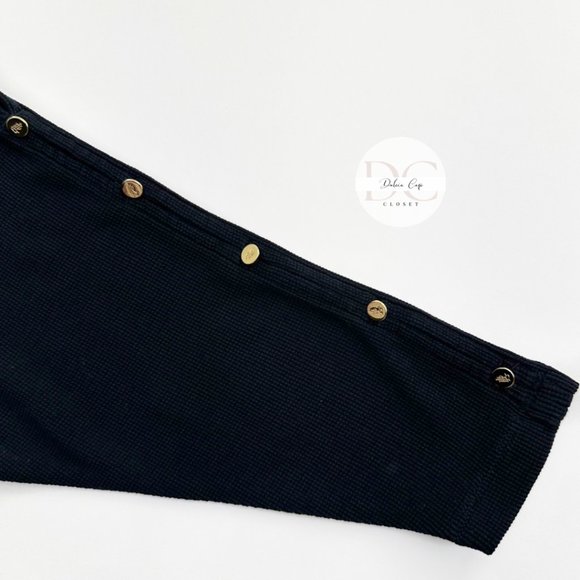 LAUREN RALPH LAUREN Black Blouse With Golden Bottons Size XS - Picture 7 of 10